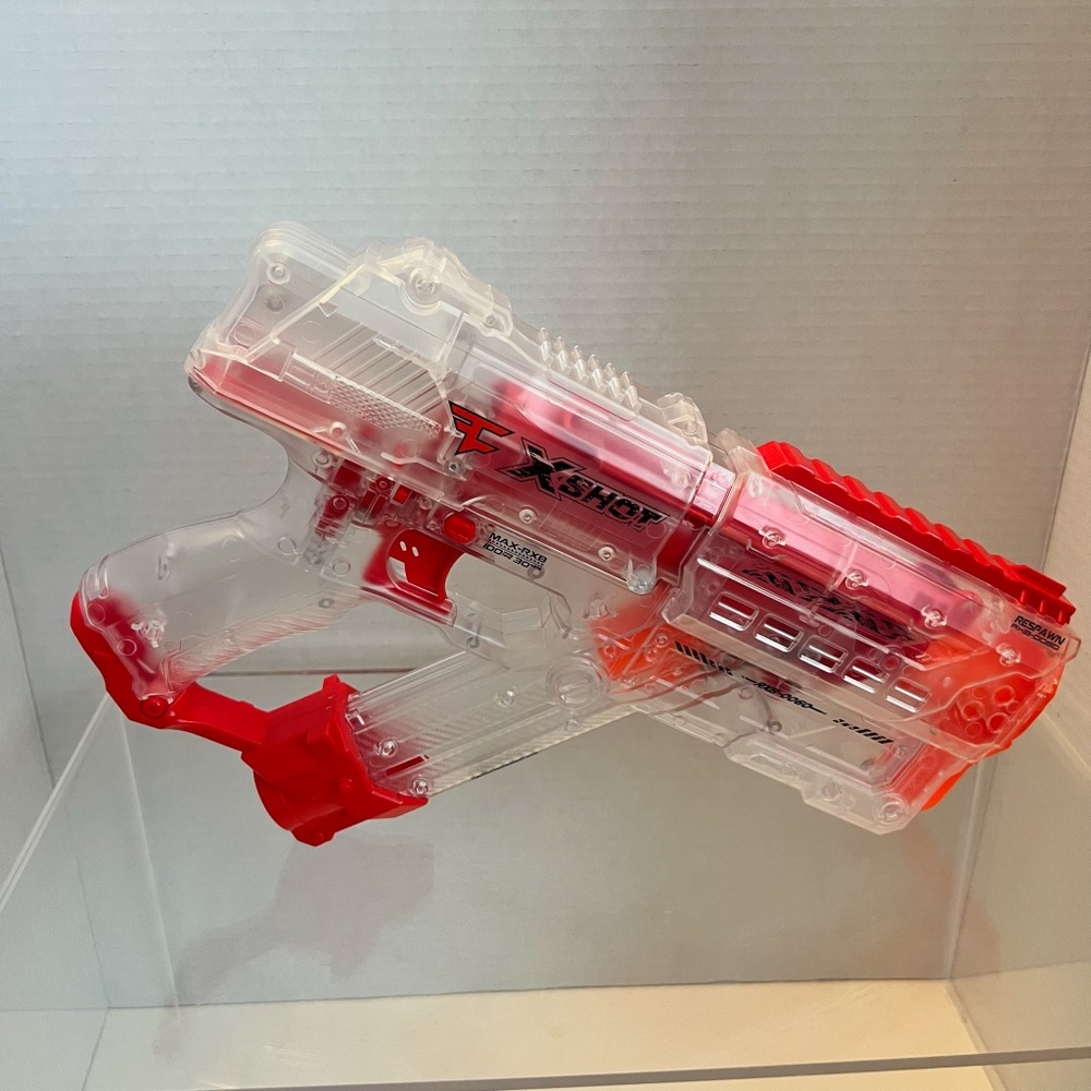 X-Shot Faze Clan Respawn Clear/Red/Orange Blaster By Zuru. No Ammunition
